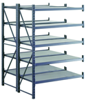 50 x 52 x 78" - Welded Frame Double Straight Shelving Add-On Unit (Gray) - Apex Tool & Supply