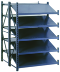 50 x 50 x 78" - Welded Frame Double Straight/Tilt Shelving Add-On Unit (Gray) - Apex Tool & Supply