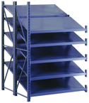 50 x 48 x 78" - Welded Frame Double Tilt Shelving Add-On Unit (Gray) - Apex Tool & Supply