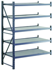 50 x 26 x 78" - Welded Frame Single Straight Shelving Add-On Unit (Gray) - Apex Tool & Supply