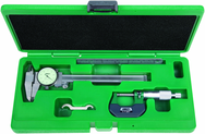 3 Pc. Measuring Tool Set - Includes Caliper, Micrometer and Scale - Apex Tool & Supply