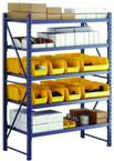 52 x 26 x 78" - Welded Frame Single Straight Shelving Starter Unit (Gray) - Apex Tool & Supply