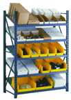 52 x 24 x 78" - Welded Frame Single Tilt Shelving Starter Unit (Gray) - Apex Tool & Supply