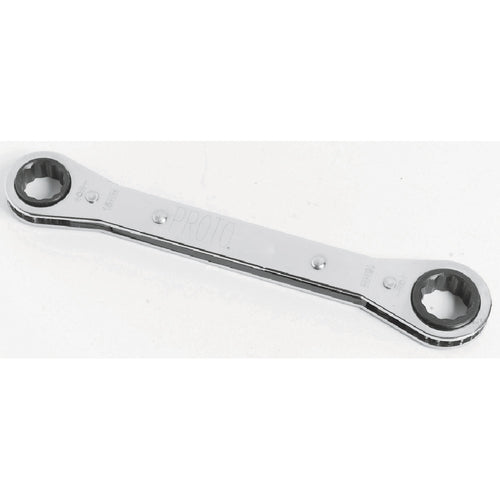 ‎Proto Offset Double Box Reversible Ratcheting Wrench 9 × 10 mm - 6 Point - Apex Tool & Supply
