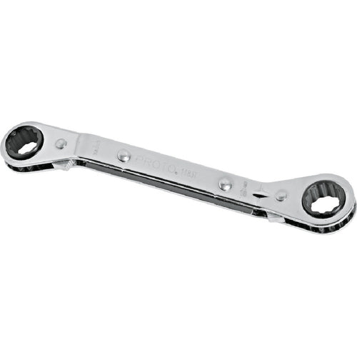‎Proto Offset Double Box Reversible Ratcheting Wrench 1/4″ × 5/16″ - 12 Point - Apex Tool & Supply