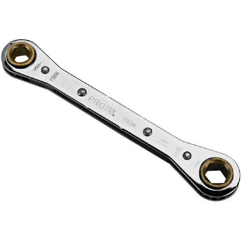 ‎Proto Double Box Ratcheting Wrench 9 × 10 mm - 6 Point - Apex Tool & Supply