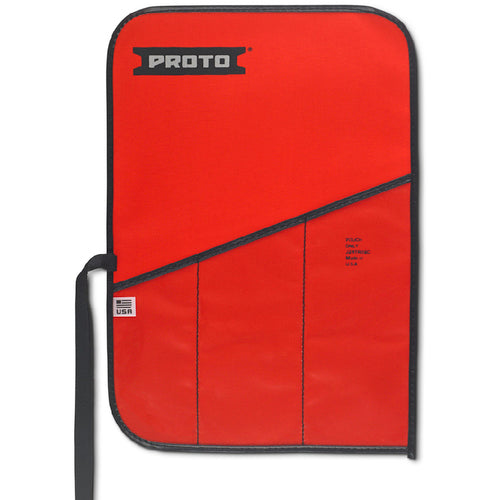 Proto Red Canvas 3-Pocket Tool Roll - Apex Tool & Supply