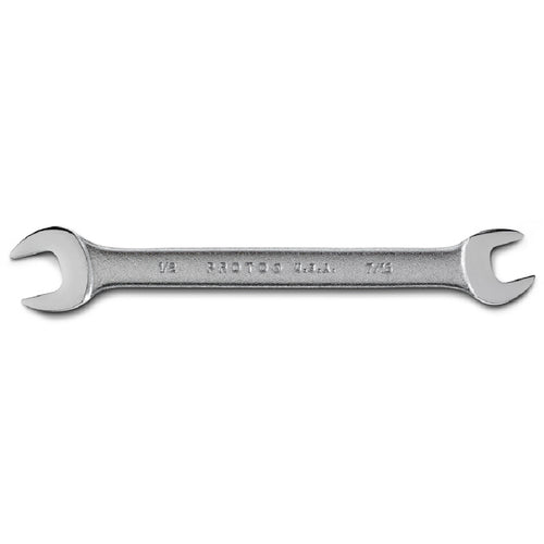 Proto Satin Open-End Wrench - 7/16″ × 1/2″ - Apex Tool & Supply