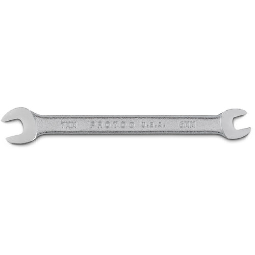 Proto Satin Open-End Wrench - 6 mm × 7 mm - Apex Tool & Supply