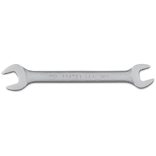 Proto Satin Open-End Wrench - 16 mm × 17 mm - Apex Tool & Supply