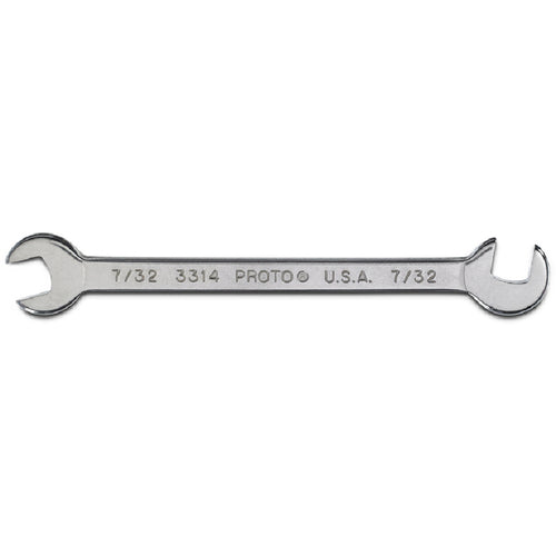 Proto Short Satin Angle Open-End Wrench - 7/32″ - Apex Tool & Supply