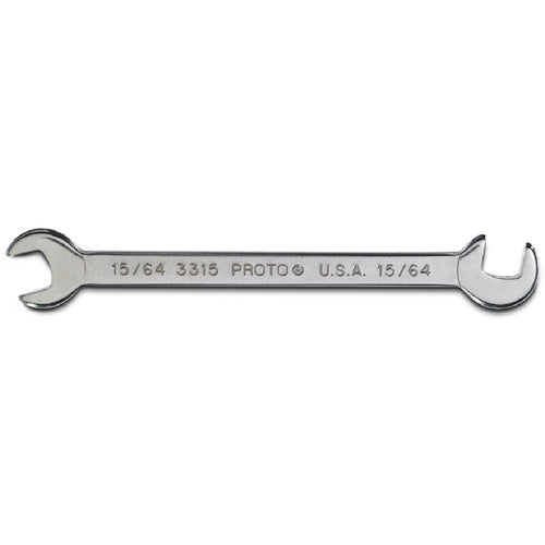 Proto Short Satin Angle Open-End Wrench - 15/64″ - Apex Tool & Supply