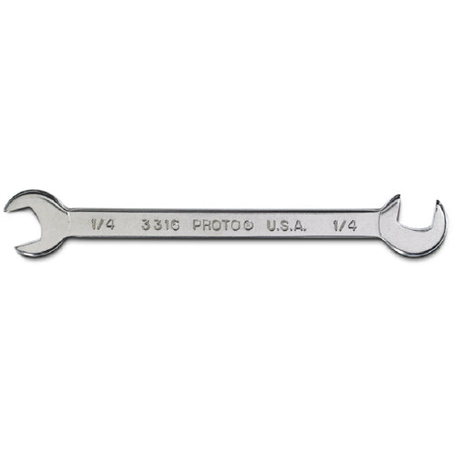 Proto Short Satin Angle Open-End Wrench - 1/4″ - Apex Tool & Supply