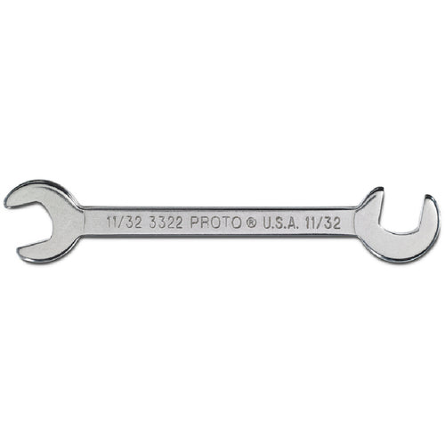 Proto Short Satin Angle Open-End Wrench - 11/32″ - Apex Tool & Supply