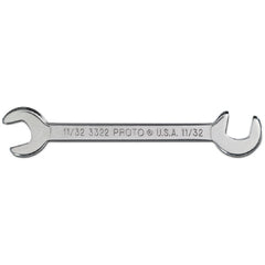 Proto Short Satin Angle Open-End Wrench - 11/32″ - Apex Tool & Supply