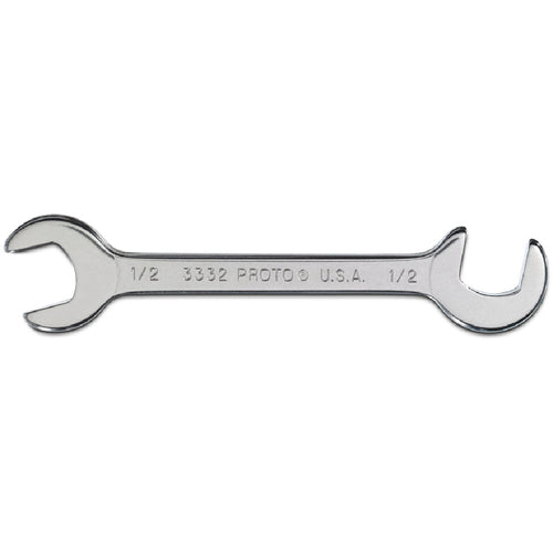 Proto Short Satin Angle Open-End Wrench - 1/2″ - Apex Tool & Supply