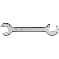 Proto Short Satin Angle Open-End Wrench - 1/2″ - Apex Tool & Supply