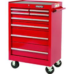 Proto® 440SS 27" Roller Cabinet - 8 Drawer, Black - Apex Tool & Supply