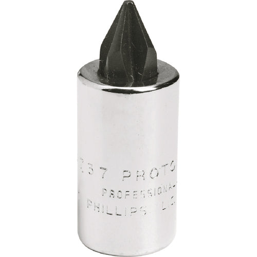 Proto 1/4″ Drive Phillips Screwdriver Bit Socket - # 2 - Apex Tool & Supply