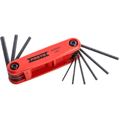 ‎Proto 9 Piece Folding Hex Key Set with Comfort Grip: .050-3/16″ - Apex Tool & Supply