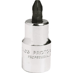 Proto 1/2″ Drive Phillips Screwdriver Bit Socket - # 4 - Apex Tool & Supply