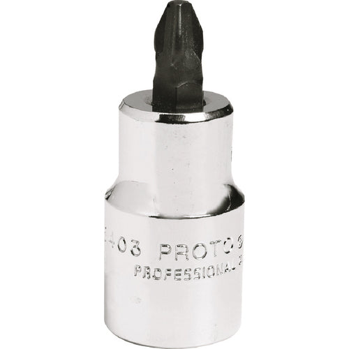 Proto 1/2″ Drive Phillips Screwdriver Bit Socket - # 2 - Apex Tool & Supply