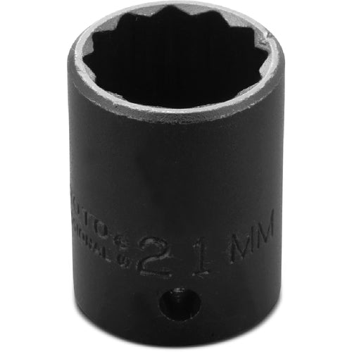 ‎Proto 1/2″ Drive Thin Wall Impact Socket 21 mm - 12 Point - Apex Tool & Supply