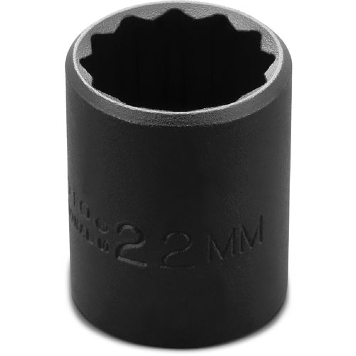 ‎Proto 1/2″ Drive Thin Wall Impact Socket 22 mm - 12 Point - Apex Tool & Supply