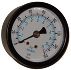 1/4 NPT Back Air Gauge 160 PSI - Apex Tool & Supply