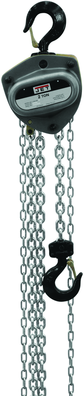 L-100-200WO-15, 2 Ton Hand Chain Hoist with 15' Lift & Overload Protection - Apex Tool & Supply