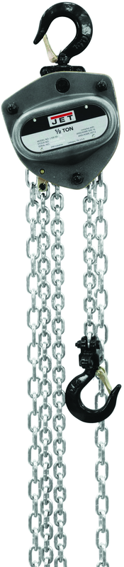 L-100-150WO-15, 1-1/2 Ton Hand Chain Hoist with 15' Lift & Overload Protection - Apex Tool & Supply