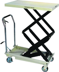 Double Scissor Lift Table - 35-5/8 x 20-1/8'' 770 lb Capacity; 13-9/16 to 51-1/8 Service Range - Apex Tool & Supply