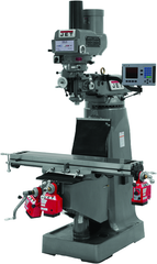 JTM-1050 Mill With 3-Axis ACU-RITE 200S DRO (Quill) With X and Y-Axis Powerfeeds and Power Draw Bar - Apex Tool & Supply