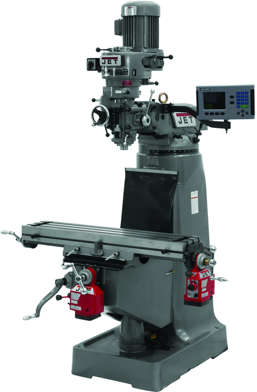 JTM-2 Mill With 3-Axis ACU-RITE 200S DRO (Quill) With X and Y-Axis Powerfeeds - Apex Tool & Supply