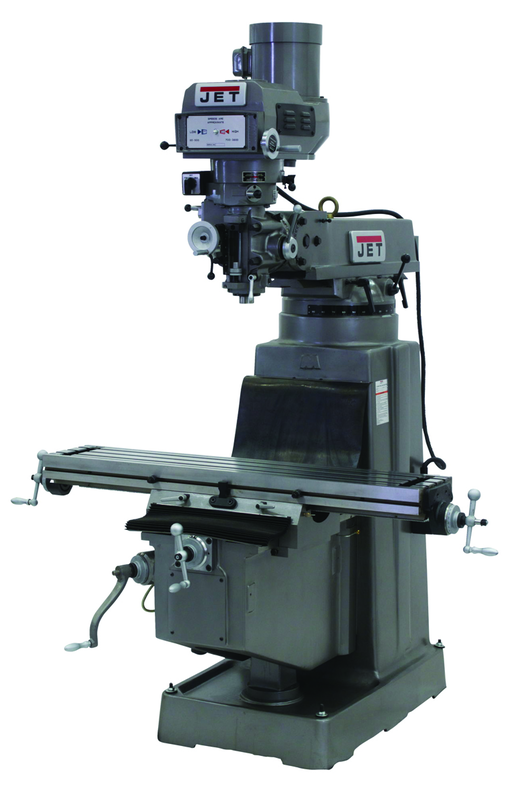 JTM-1050 Mill With 3-Axis ACU-RITE 200S DRO (Quill) and X-Axis Powerfeed - Apex Tool & Supply