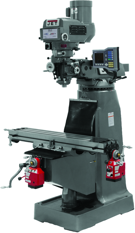 JTM-4VS Mill With 3-Axis ACU-RITE VUE DRO (Knee) With X and Y-Axis Powerfeeds - Apex Tool & Supply