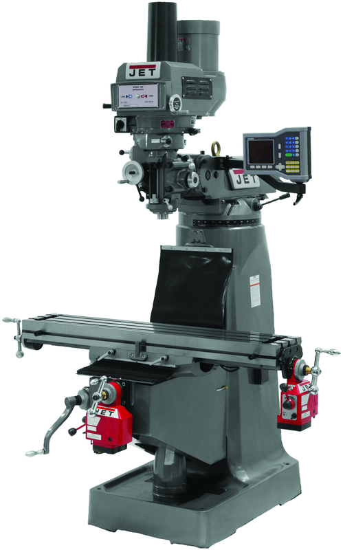 JTM-4VS-1 Mill With 3-Axis ACU-RITE VUE DRO (Knee) With X, Y and Z-Axis Powerfeeds - Apex Tool & Supply