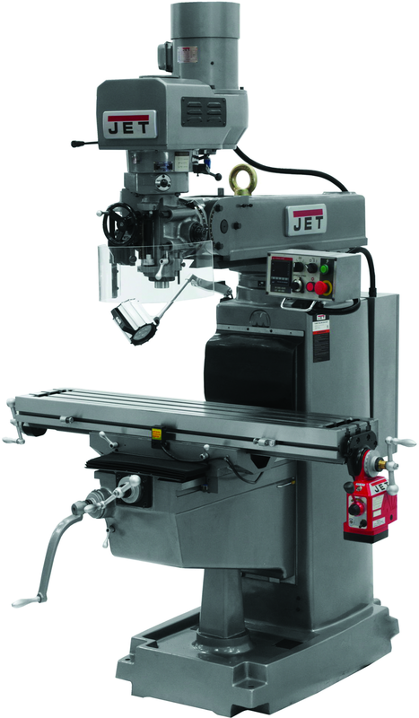 JTM-1050EVS2/230 Mill With 3-Axis Acu-Rite 300S DRO (Knee) With X, Y and Z-Axis Powerfeeds and Air Powered Draw Bar - Apex Tool & Supply