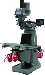 JTM-4VS-1 Mill With 3-Axis Newall DP700 DRO (Quill) With X, Y and Z-Axis Powerfeeds and Power Draw Bar - Apex Tool & Supply