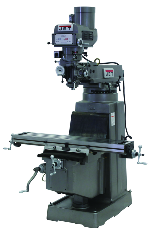 JTM-1050 Mill With 3-Axis Newall DP700 DRO (Quill) With X-Axis Powerfeed - Apex Tool & Supply