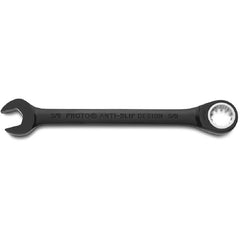 Proto Black Chrome Combination Non-Reversible Ratcheting Wrench 5/8″ - Spline - Apex Tool & Supply