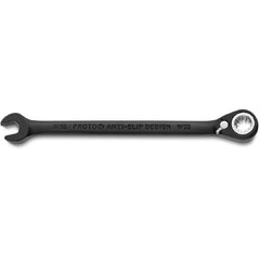 Proto Black Chrome Combination Reversible Ratcheting Wrench 9/32″ - Spline - Apex Tool & Supply