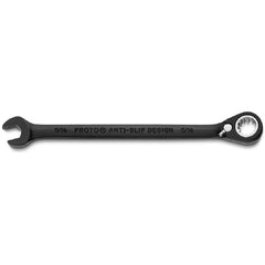 Proto Black Chrome Combination Reversible Ratcheting Wrench 5/16″ - Spline - Apex Tool & Supply