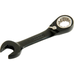 Proto Black Chrome Combination Stubby Reversible Ratcheting Wrench 7/16″ - Spline - Apex Tool & Supply