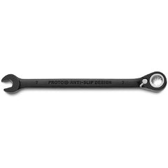 Proto Black Chrome Combination Reversible Ratcheting Wrench 7 mm - Spline - Apex Tool & Supply