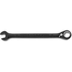 Proto Black Chrome Combination Reversible Ratcheting Wrench 10 mm - Spline - Apex Tool & Supply
