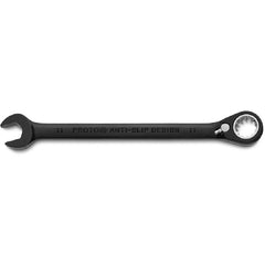 Proto Black Chrome Combination Reversible Ratcheting Wrench 11 mm - Spline - Apex Tool & Supply