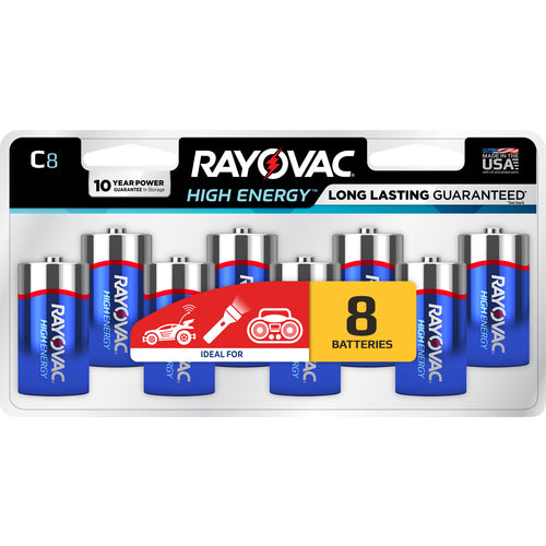 C High Energy Alkaline Batt-8Pk - Apex Tool & Supply