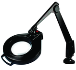 28" Arm 2.25X LED Mag Ben Bench Clamp, Floating Arm Circline - Apex Tool & Supply