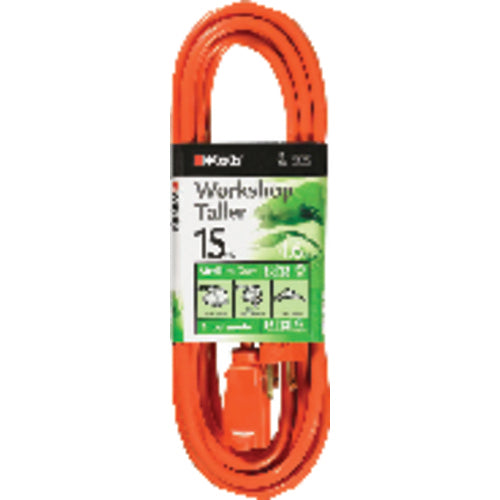 Extension Cord - 15' Medium Duty 1-Outlet (Outdoor Style) - Apex Tool & Supply